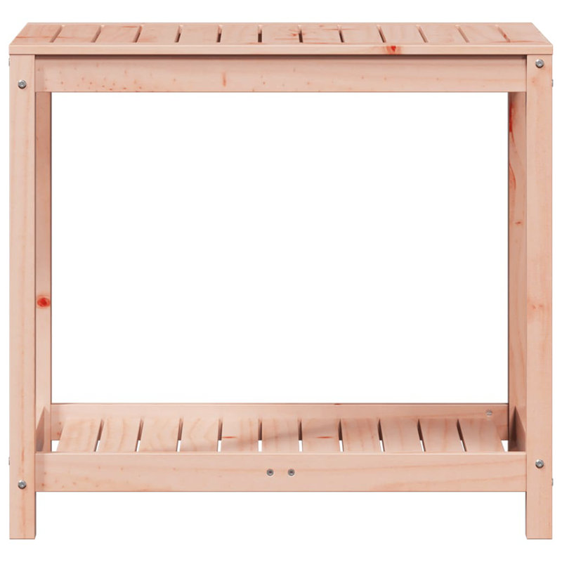 Wood Potting Bench, Brown, white and pink