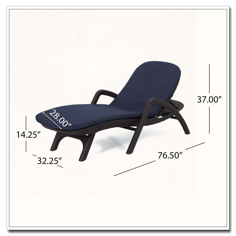 CHAISE Longe avec coussin