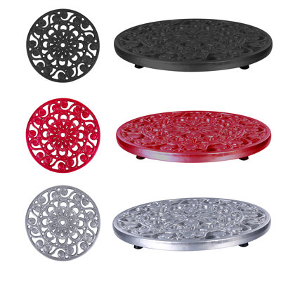 Metal Round 3 Piece Trivet Set