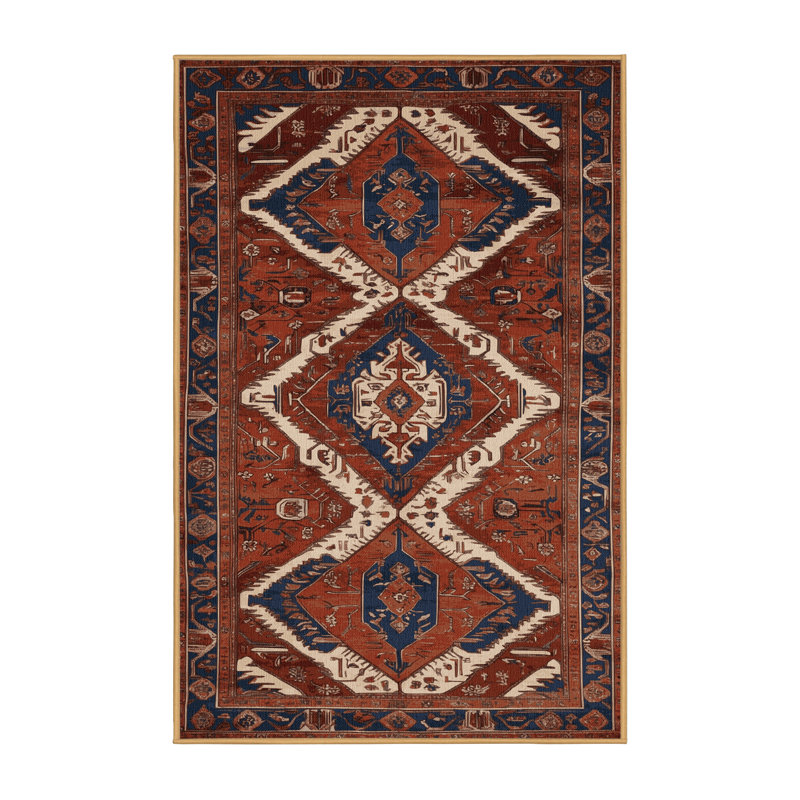 Tapis brun lavable à la machine, Rectangulaire 8 pi x 10 pi