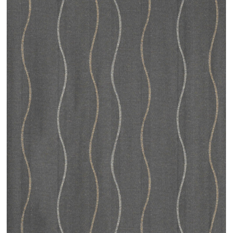 Pedersen Pencil Pleat, Single Curtain, opaque, 132cm Width x 255cm Drop, Grey/Brown/Blue