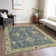 Machine Washable Indoor/Outdoor Xhevrie Blue Rug