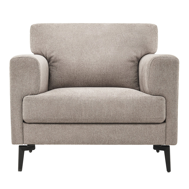 Blannie Upholstered Accent Chair, Brown Linen Blend