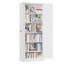 Armoire de cuisine 72 po en métal blanc avec portes, organisateur de rangement autoportant robuste avec 5 tablettes réglables, assemblage sans outils pour garde-manger, cuisine, salle de bain