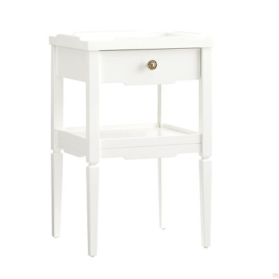 Table de chevet 1 tiroir Foley White