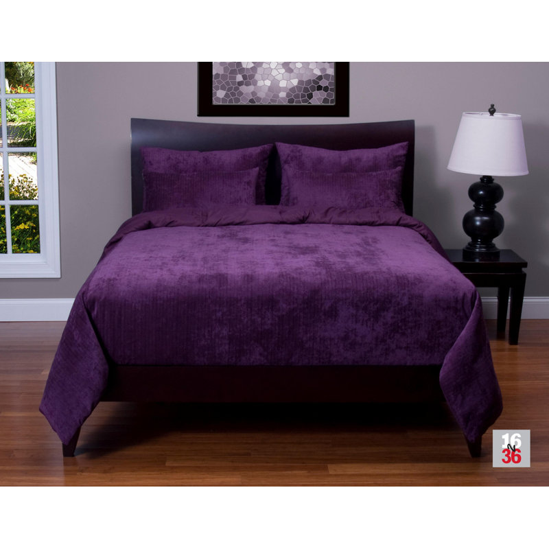 Polyester Duvet Cover & Insert, Twin, Plum