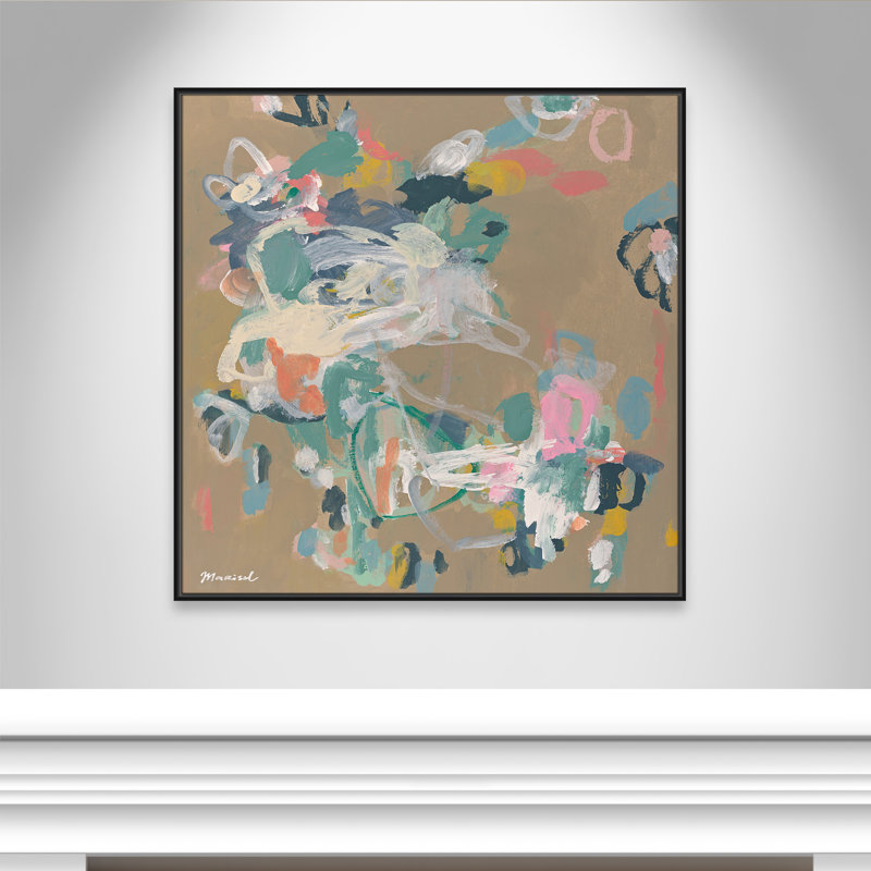 «Abstract Flow Square», reproduction par Marisol Evora, H 41,5 po x l 41,5 po, Noir