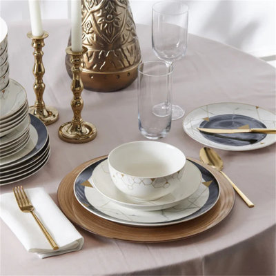 Bone China Dinnerware Set 24 Piece - Service for 6