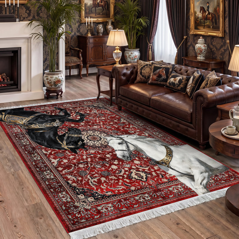 Tapis de chambre à coucher Boho, Red