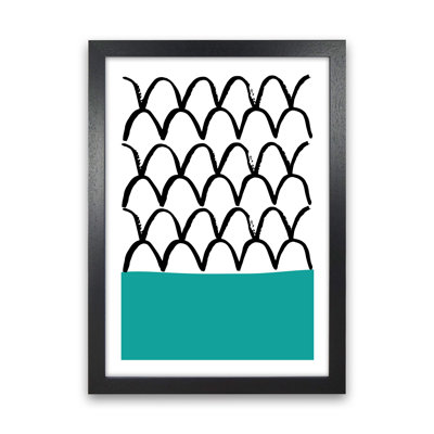 Teal Fish Scales Neon Funk by Pixy Paper - Print