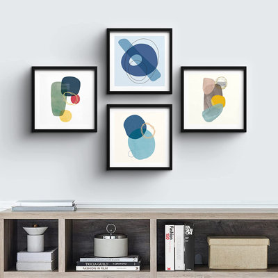 " Multicolor Paint Blot " 4 - Pieces