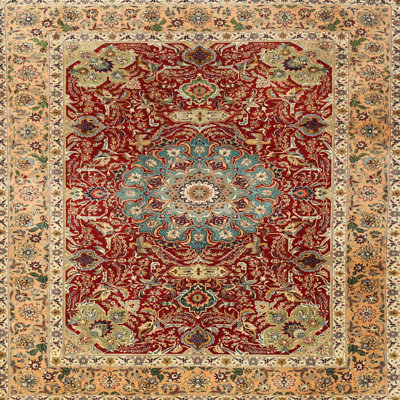 Tapis traditionnel mehroon/noir/crème