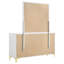 Commode en bois manufacturé à 6 tiroirs avec miroir 58,5 po Bierly-1348742366