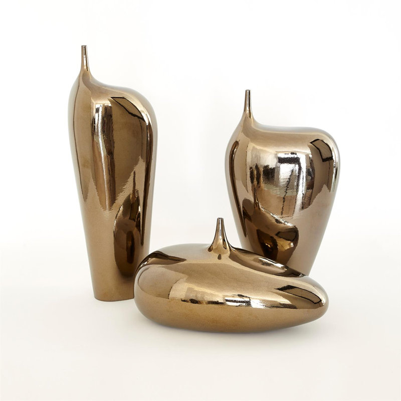 Décalé de cou - Bronze craquelé, H 18,75 po x l 10 po x P 6 po