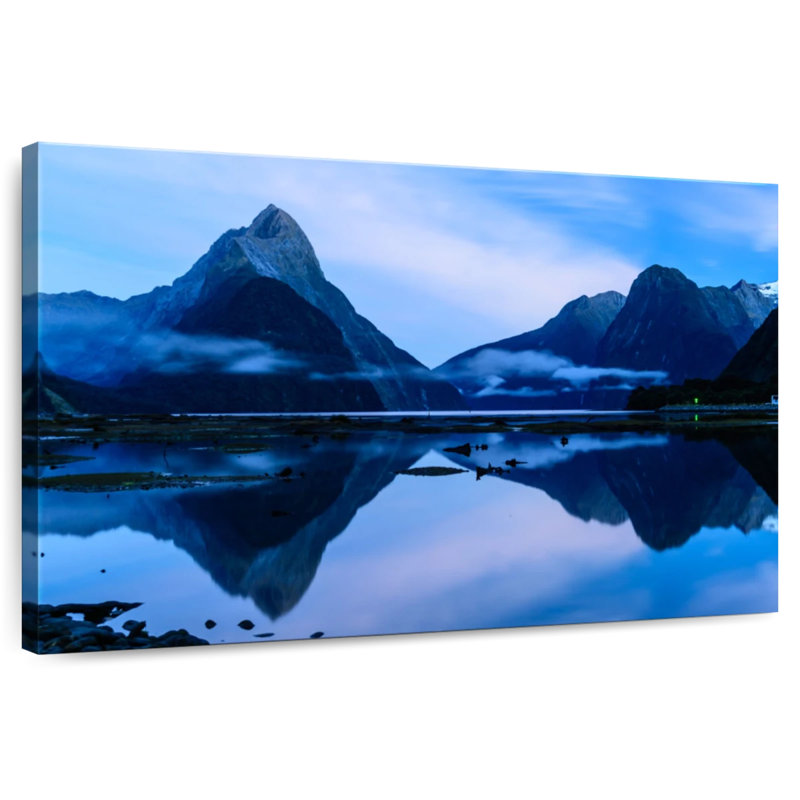 Nicci Mirrored Milford Sound, 24" H x 36" W