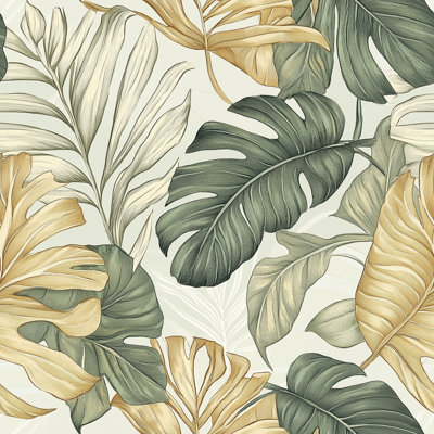 Papier peint amovible Tropical Serenity Verdant Harmony