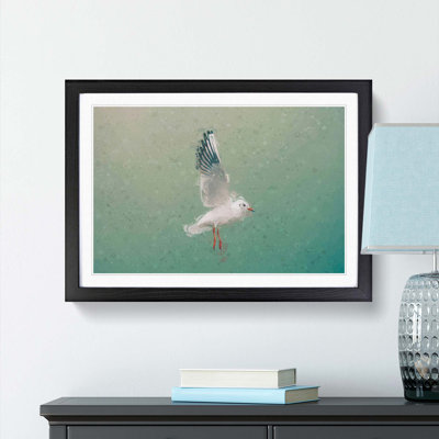Seagull in Abstract - Picture Frame Graphic Art Print
