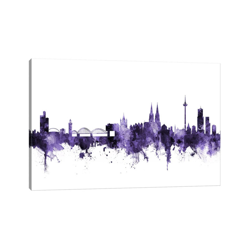 Cologne, Germany Skyline by Michael Tompsett - 1 Piece Wrapped Canvas Wall Art, 152.5 cm H x 101.5 cm W