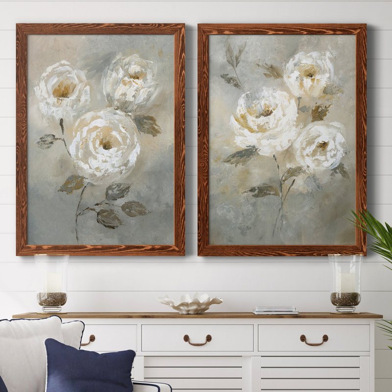 «Soft and Bold I», ensemble de 2 reproductions d'art, Pas de tapis, H 44 po x l 31 po x P 1 po, Toile encadrée érable