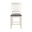 Chaises à hauteur de comptoir 2 pièces, gris antique, tissu rembourré, bois, siège rembourré de la salle à manger 2 côtés, structure en bois-713587434