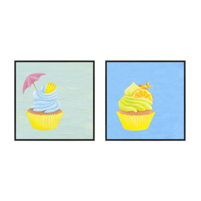 " Summer Cupcakes. Set Of 2 " by Katy Montica 2 - Pieces