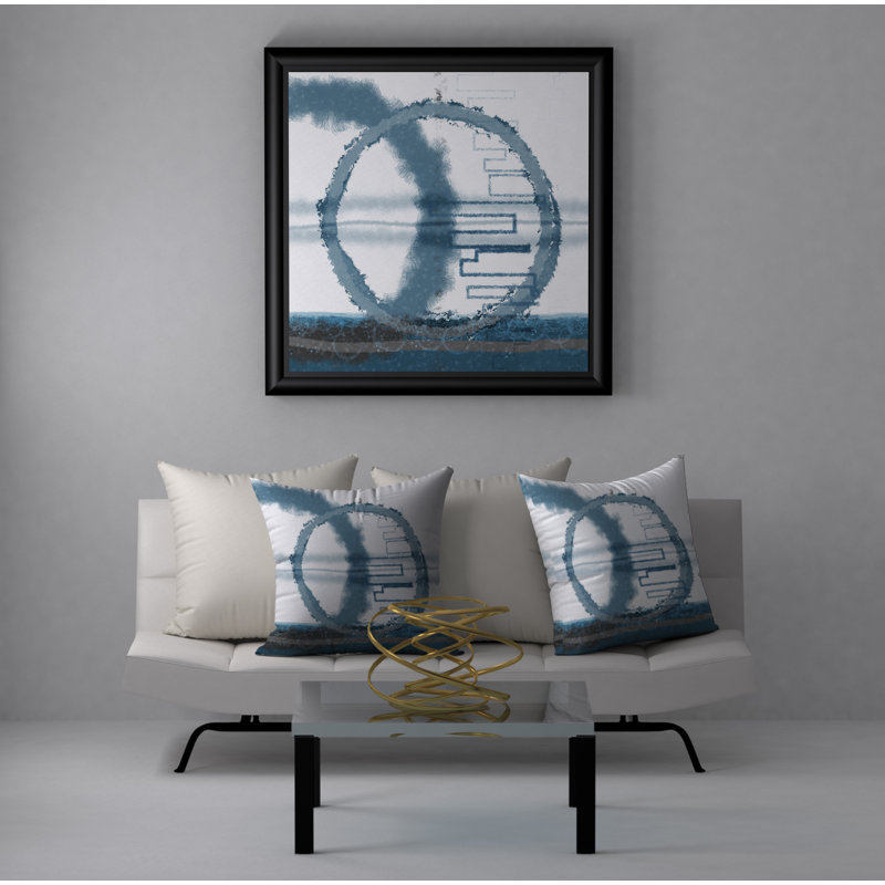 Abstract Reversible Throw Pillow, 24" x 24"