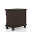 Table de chevet en cerisier foncé - Commode de rangement à deux tiroirs en bois massif et fonctionnalité