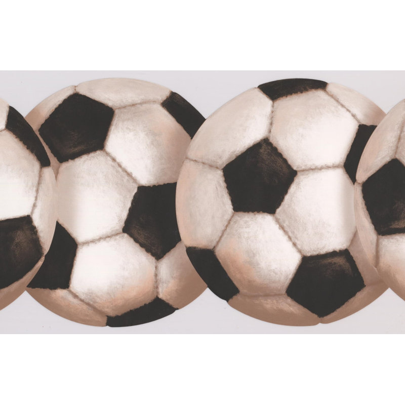 Papier peint à bordure soccerball 15 pi x 5 po Mural Portfolio II