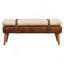 Banc en cuir Boucle Buffalo Hide, châtaignier