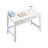 Small Desk with Drawers, Kids Desk for Bedroom, Modern Simple Study Table for Drawing, Reading, Writing, Rectangle MDF Furniture Study Storage Table for Home, Office, White