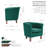 Fabric Barrel Accent Chair with Rubberwood Legs-1763268373