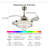 Hawkin 42" Bluetooth Ceiling Fan with Dimmable LED Lights and Music Player