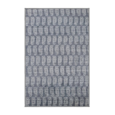 Tapis géométrique gris