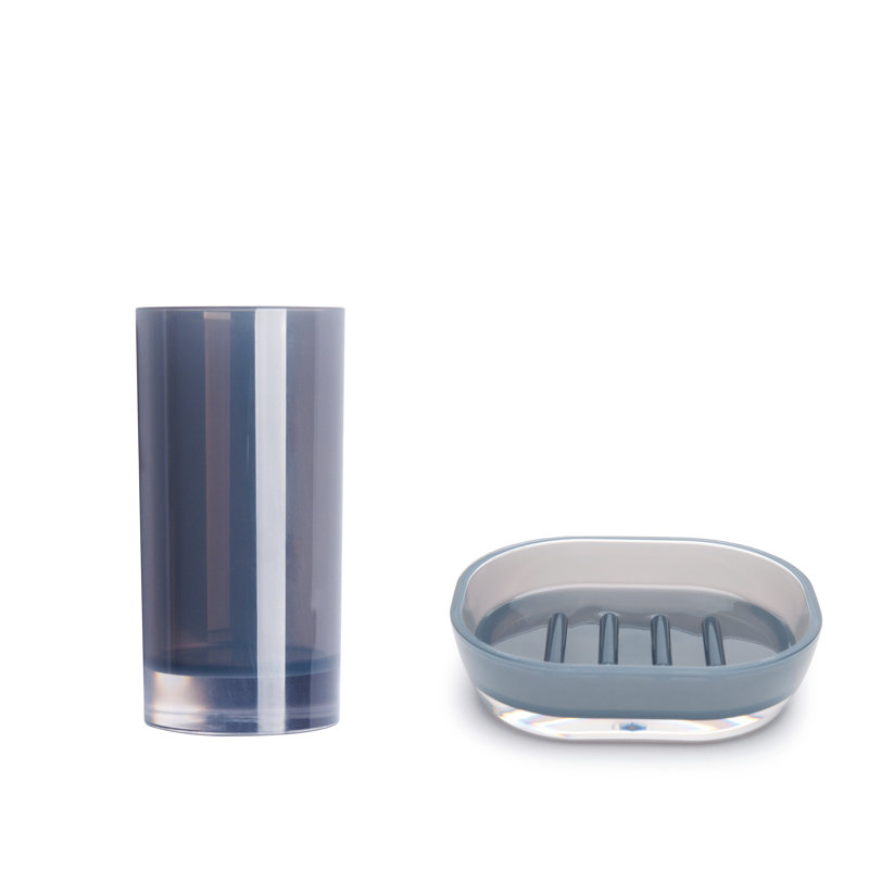 Spa Bathroom Accessory Set, Grey