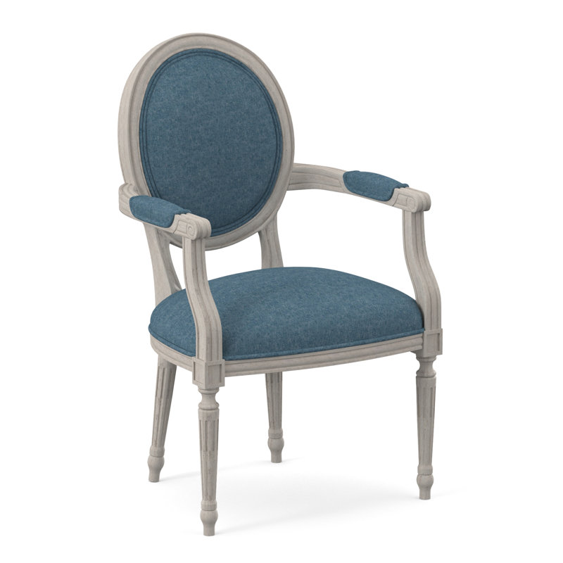 Chaise avec accoudoirs en tissu Dauphin, Bisque, Océan Edworth
