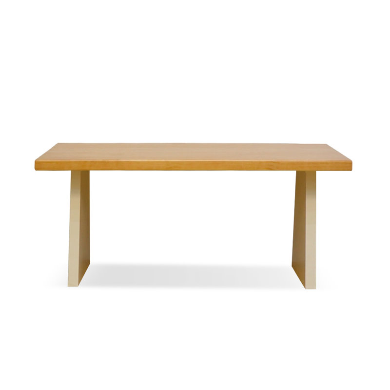 Bureaux rectangulaires en bois massif jaune clair, H 29,53 po x l 78,74 po x P 31,5 po