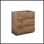 Armoire de plancher moderne en noyer avec trois tiroirs Alice-30F-105, pré-assemblée pour une installation facile et un rangement amélioré-76577868