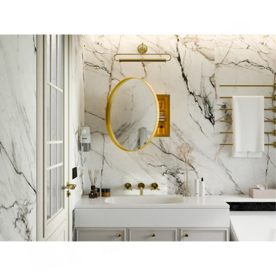 23.6 Inch Surface Mount Round Metal Framed Medicine Cabinet With Mirror And Adjustable Shelves Wall Mirror With Storage For Bathroom