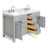 Abbate 60" Double Bathroom Vanity with Carrara White Marble Top-85364091