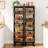 5-Tier Narrow 2Pcs Snack Stand Fruit Basket Wood Fruit And Vegetable Storage Bakers Racks Sets Of 2