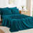 Andency Oversized Queen Comforter Set 7 Piece Teal - Bed in a Bag Oversized Queen Boho Lightweight Fluffy Tufted Bedding Sets with Comforter, Sheets, Pillowcases & Shams-124621809-124621815