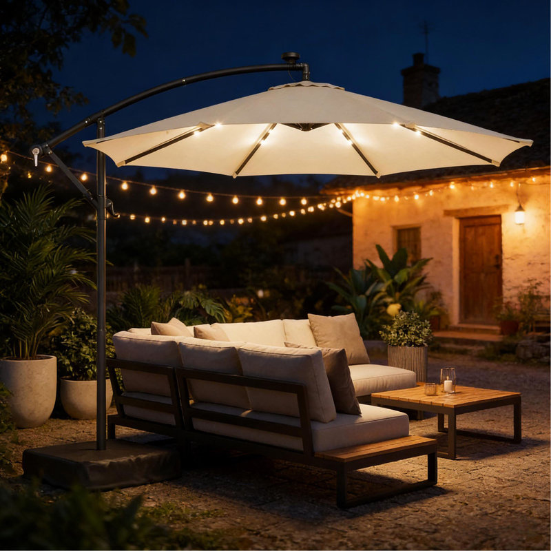 Parasol de jardin, parasol d'extérieur, parasol de patio en porte-à-faux