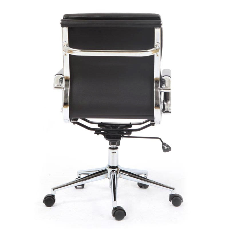 Fauteuil de conférence ergonomique en polyuréthane, noir