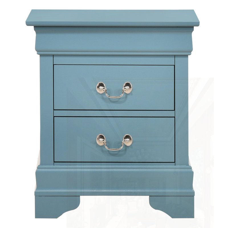 Table de chevet compacte sarcelle traditionnelle, Sarcelle