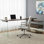 Adalae 57,08" L-Shaped Desk with Storage Cabinet 1 Drawer 