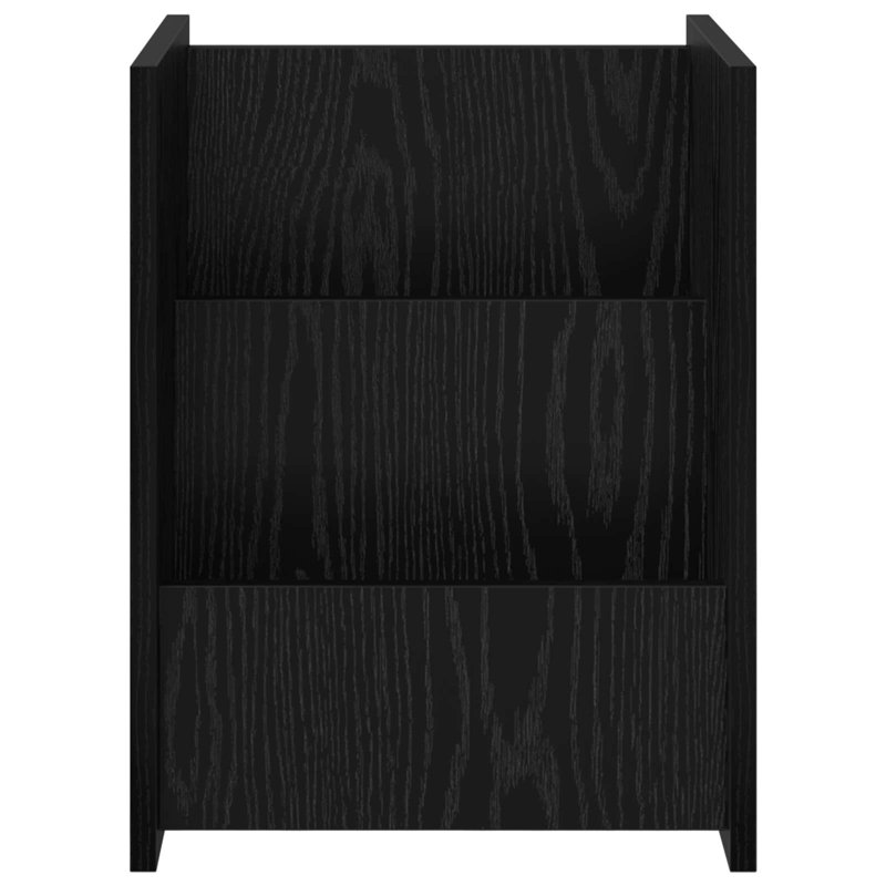 Wood Free Standing Magazine Rack, Black