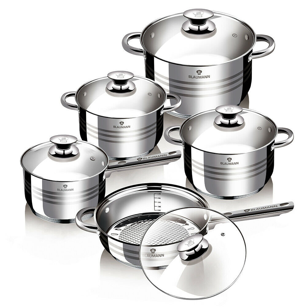10 - Piece Non-Stick Stainless Steel Cookware Set