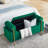 Elegant Upholstered Velvet Storage Bench With Cylindrical Arms And Iron Legs For Hallway Living Room Bedroom, Green-517683742
