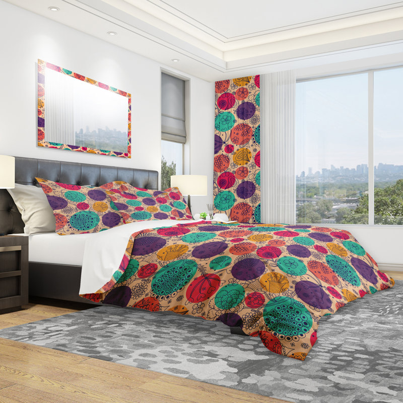 Ensemble de housse de couette moderne et contemporaine, Housse simple + 1 taie décorative
