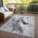 Machine Washable Indoor/Outdoor Cinead ACN1719 Gray Rug